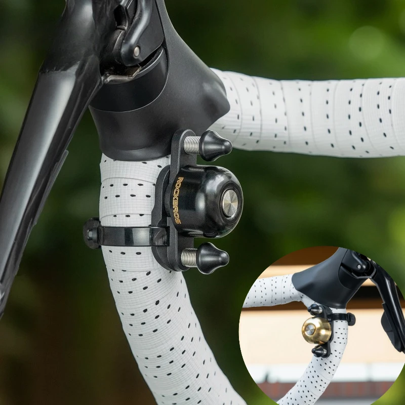 

Bicycle Bell Road MTB Bike Double Bell Anti-Theft Waterproof Adjustable Upgrade Copper Copper Warning Clamp Bicycle Accessories