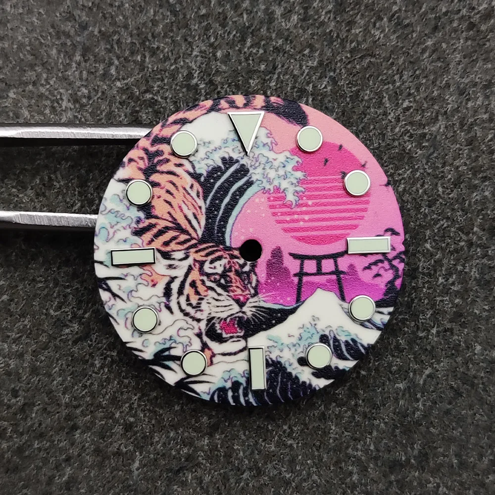 2025 신형 28.5mm 야광 다이얼, 40mm 남성용 명품 비즈니스 시계 교체용 NH35 NH36 4R 기계식 무브먼트 호환