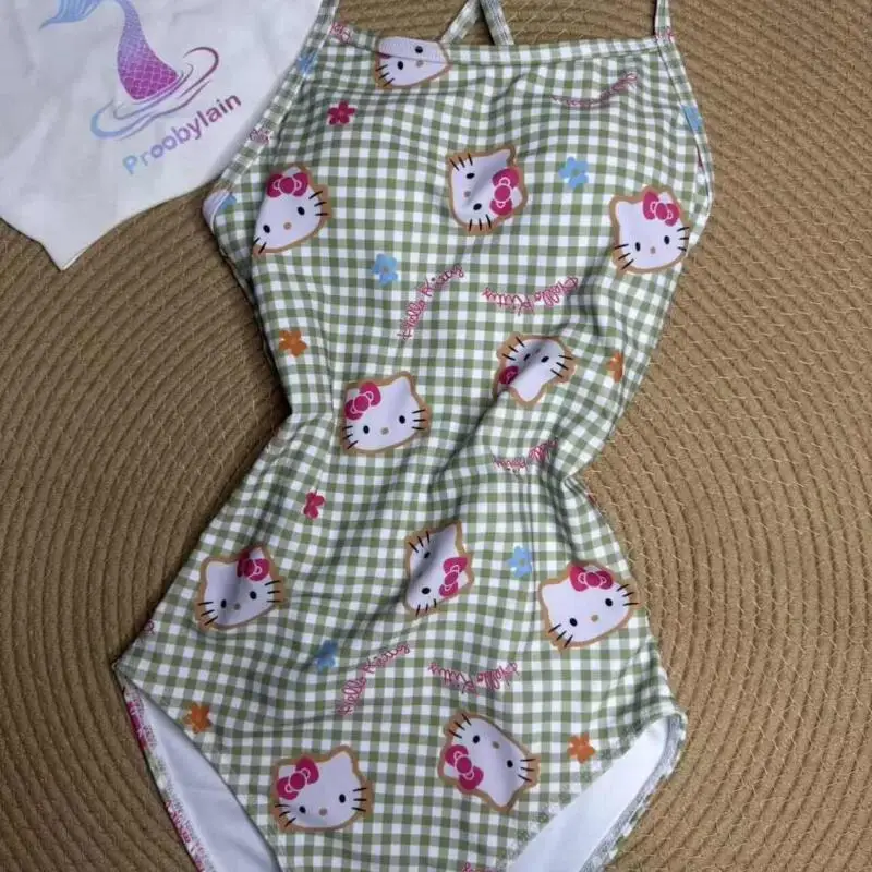 

Sanrios Hello Kittys Swimsuit Creativity Cartoon Bikini Sweet New Style Cute Fashion Kawaii Ins Holiday Gifts Hot Selling Suit