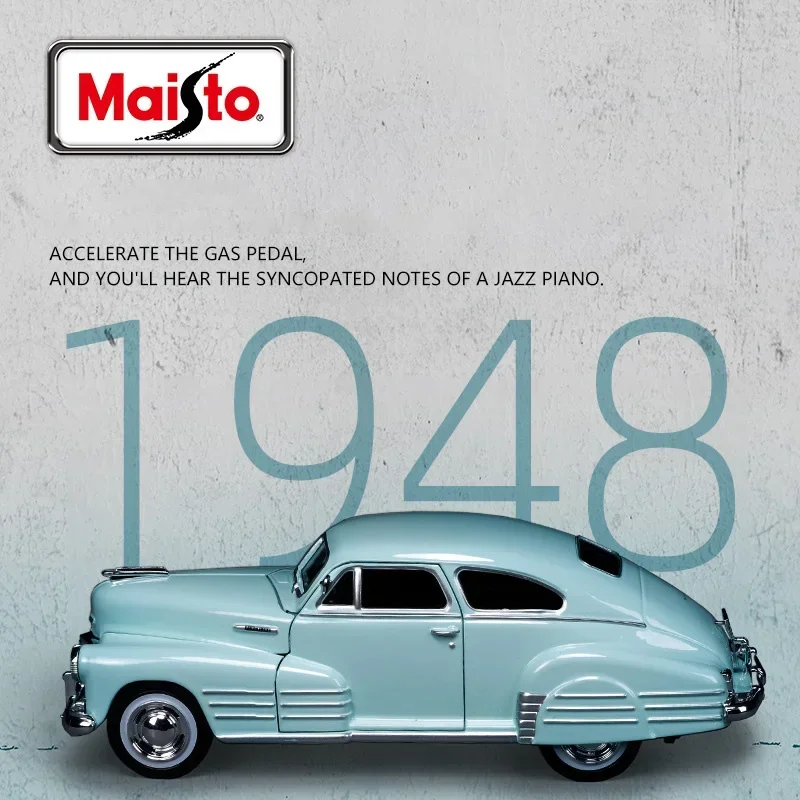 

1:24 Scale 1948 Chevrolet Fleetline Aerosedan Classic Vintage Alloy Car Model, Diecast Metal Old Timer for Adult Collectors