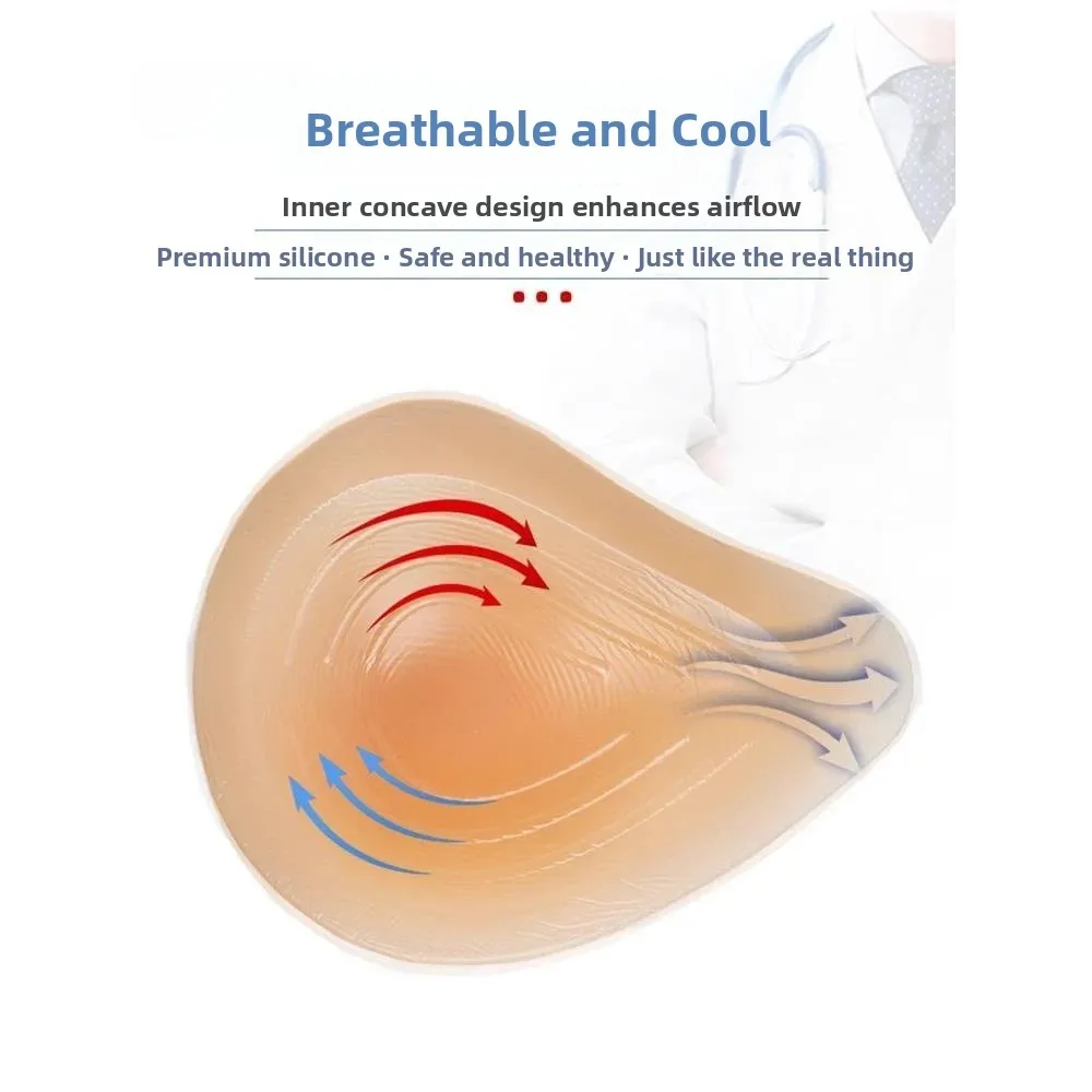 Silicone Prosthetic Breast Bras Women's Underwear Simulation Fake Breast Pads Chest Pad Bras for Mastectomy Patients