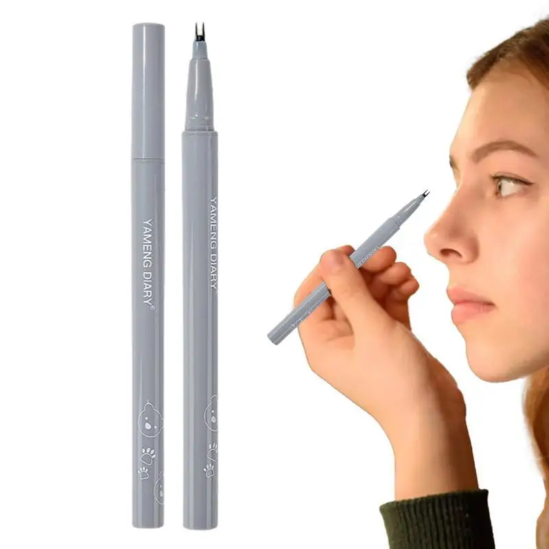 Lower Lash Eyeliner Pen Double Eyelid Liner Waterproof Eyeliner Quick-drying Smudge-Proof Long Wear Eyelash Pen For Water Sports