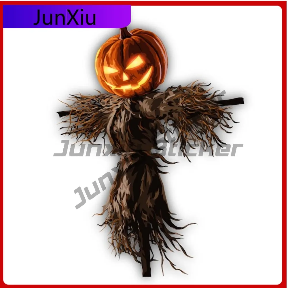 

Pumpkin Head Scarecrow Realistic Vinyl Sticker Halloween Car Decal Scratch-proof Exterior Car Assecories Stickers For Rv Car Cus