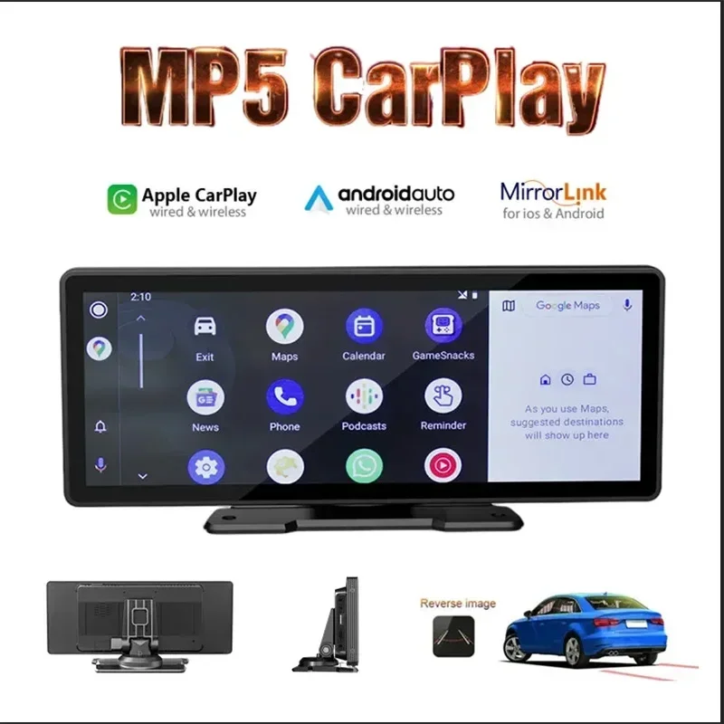 10.26 inch Wireless CarPlay Monito Car Electronic Devices Wireless Android Auto Android All in One Rear Camera Monitor