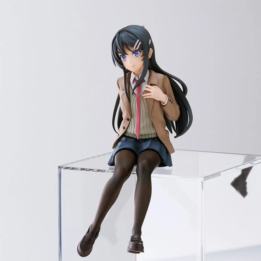 14CM Anime Rascal Träumt nicht eines Rucksacks Kind Figur Sakurajima Mai Sitzen Serie Anime Modell Spielzeug Geschenk Sammlung PVC