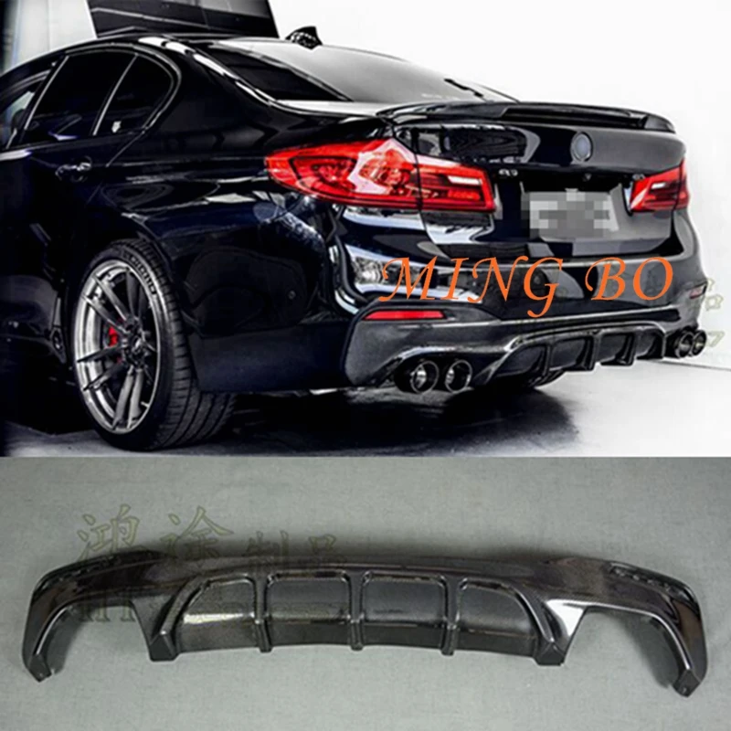 

FOR BMW G30 G38 5 Series M TECH M Sport 2017 -2018 Back Skid Plate Car Styling Carbon Fiber Rear Bumper Lip Diffuser