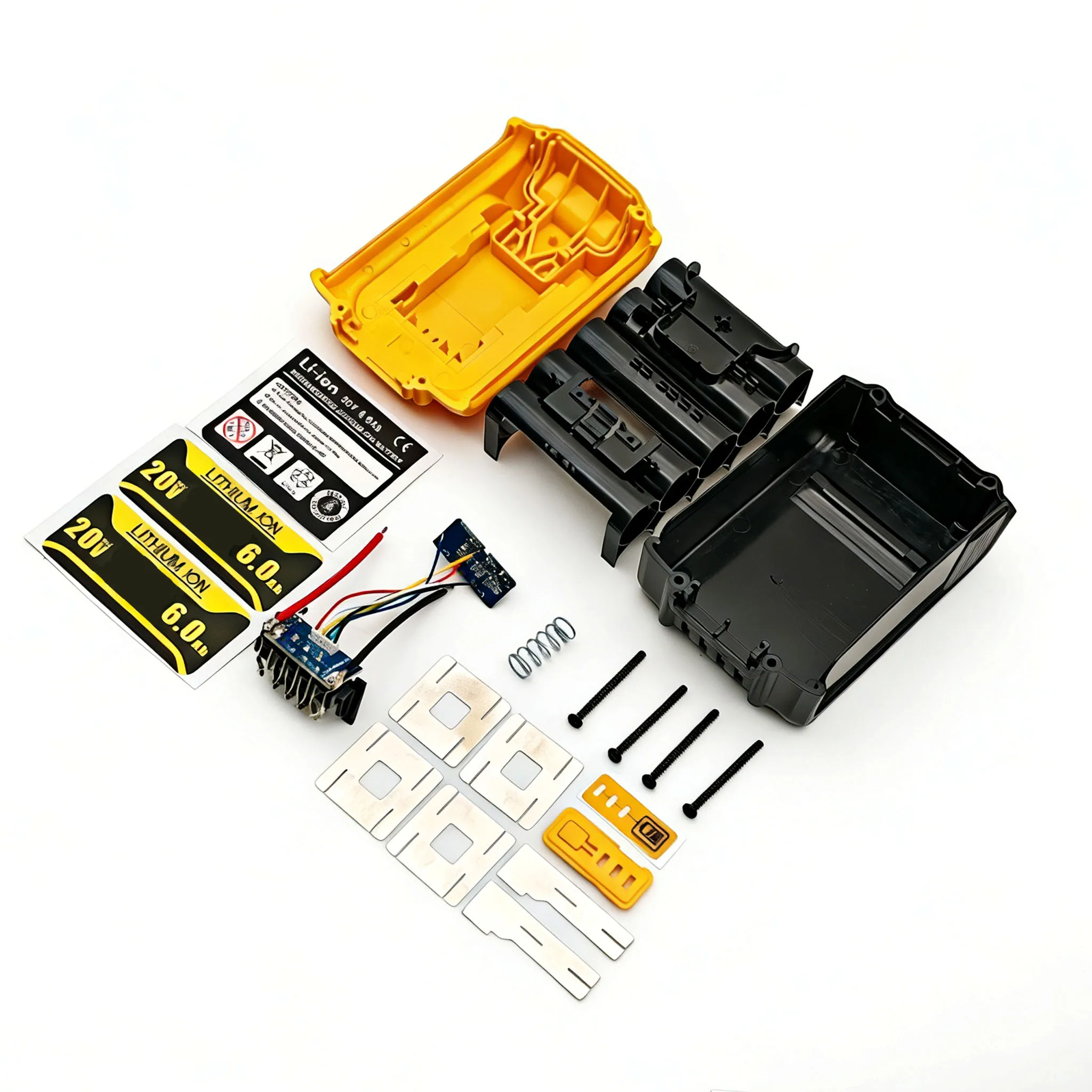 Pneumatic Tool Accessories For Dewalt Lithium Battery Case Housing Kit BMS PCBA 18V 20V 10 Cells 18650 Box Shell DCB205 DCB206