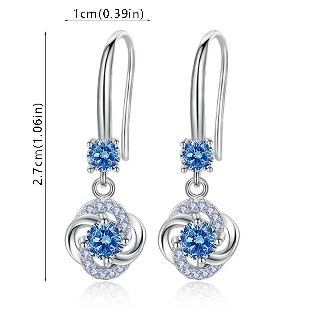 2Pairs Alloy Lymphatic Magnetotherapy Earrings Long Jewelry Magnetherapy Germanium Earrings Diamond-Studded Piercing