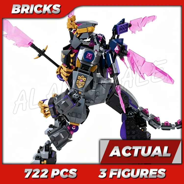 689pcs Shinobi Crystal King Posable Creature Wings Platform 61020 Building Kits Toys Compatible with Bricks