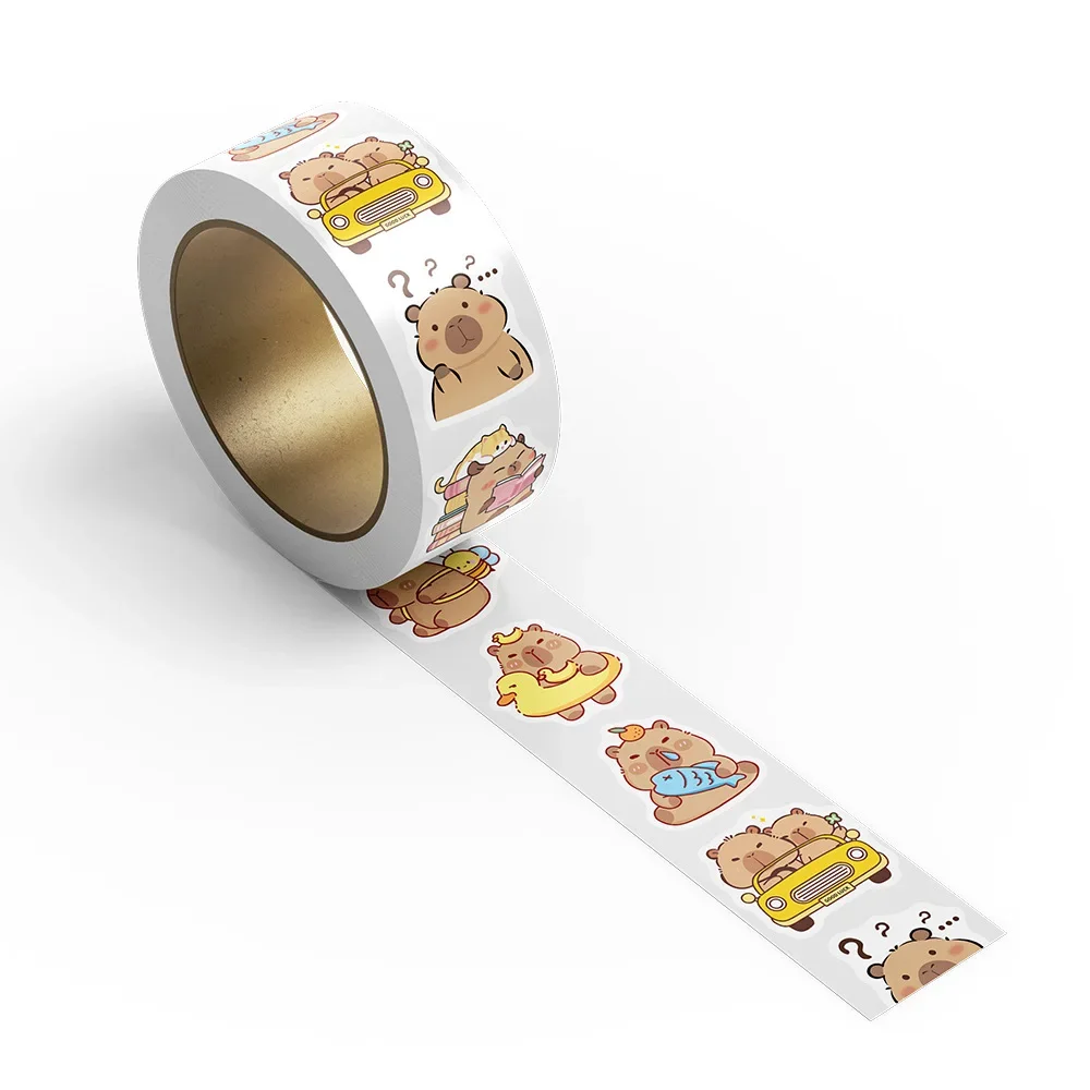 500 قطعة من ملصقات كابيبارا الكرتونية، ملصقات أنيمي لوح التزلج والكمبيوتر المحمول والدراجات النارية والجيتار اللطيفة على شكل فيلم كرتوني كاواي، لعبة أطفال #1