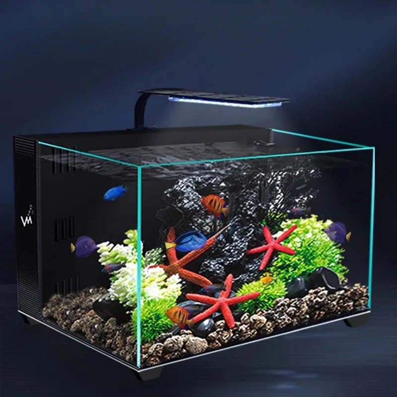 

Light Ecology Fish Tank Living Room Desktop Aquatic Pet Supplies Decoration Fish Tank Cobble Filtration Aquarium Pour Aquarium