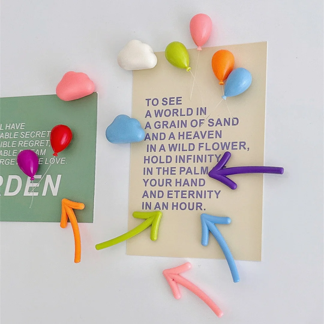 Fun Arrow Shaped 3D Fridge Magnets, Creative Cute Decorative Magnets, Whiteboard Message Magnetic Sticker Set