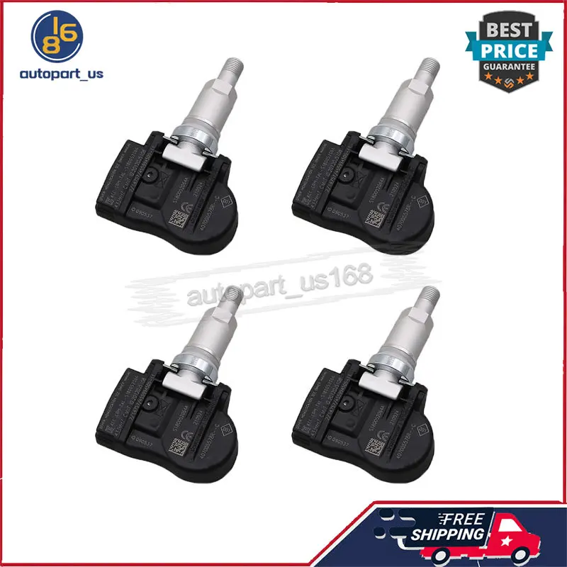 4PCS 407005578R 433 MHz TPMS Tire Pressure Sensor For Renault Megana II 2002-2007 Renault Megane II 2008 Renault Scenic II