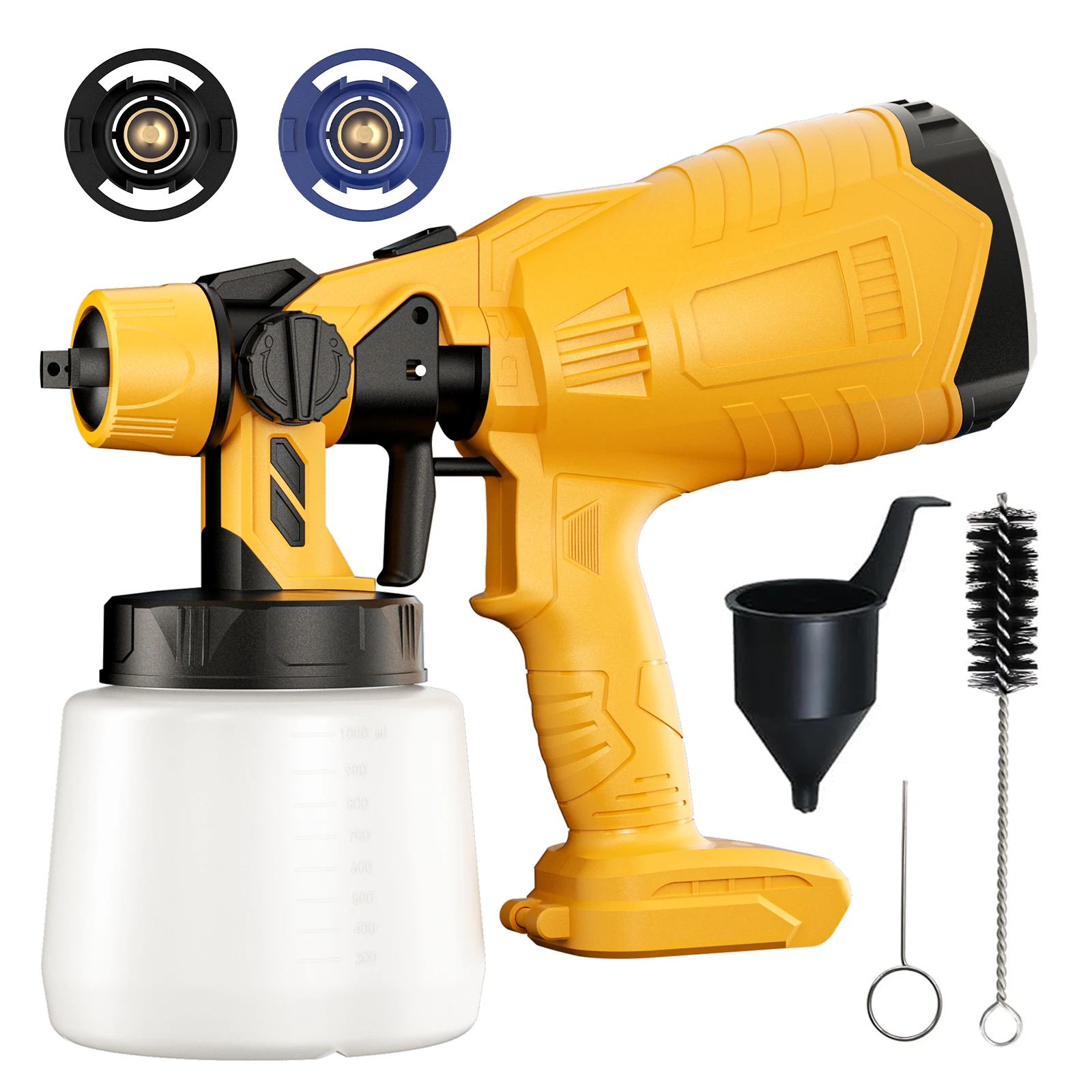 1000ML bezprzewodowe narzędzia do natryskiwania farby rozpylacz farby do Dewalt DCB200 bateria DCB181 DCB201 DCB609 wiele wzorów natryskowych — zdjęcie produktu 7