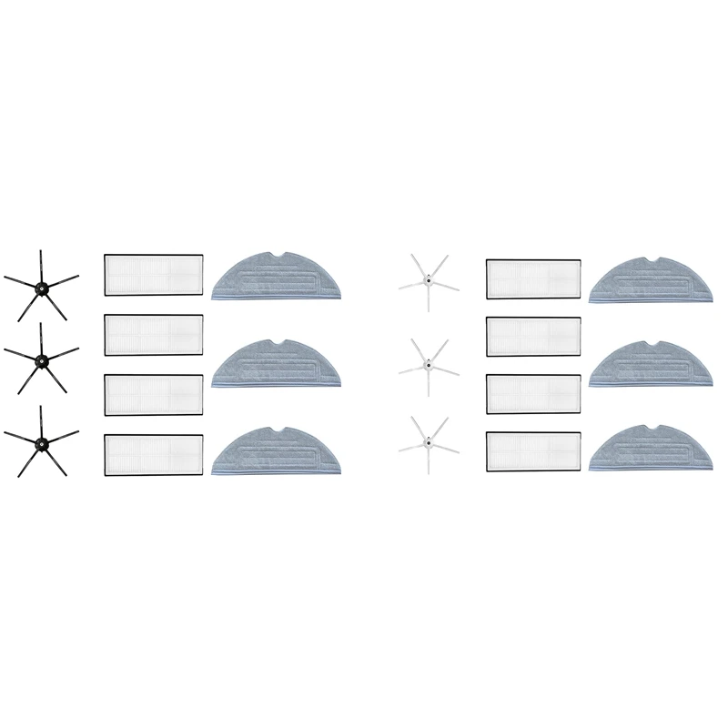 Kompatybilne części zamienne, ściereczka do wycierania, boczne szczotki filtrujące do odkurzacza Xiaomi Roborock S7 akcesoria