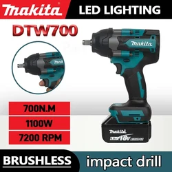 New Makita DTW700 Brushless Rechargeable Electric Large Torque Screwdriver Wireless Drill Impact Wrench 18V Battery Power Tools