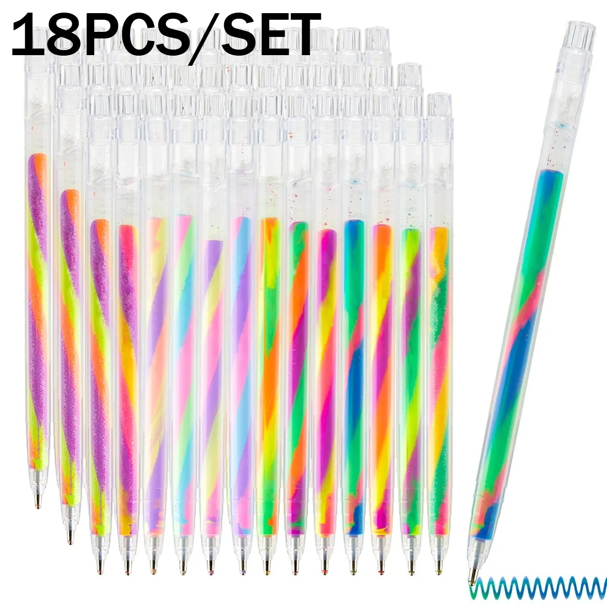 

18PCS Dreamy Rainbow Color Changing Gel Pens Set Colors Smooth Writing for Journals DIY Craft Greeting Cards Art School Supplies