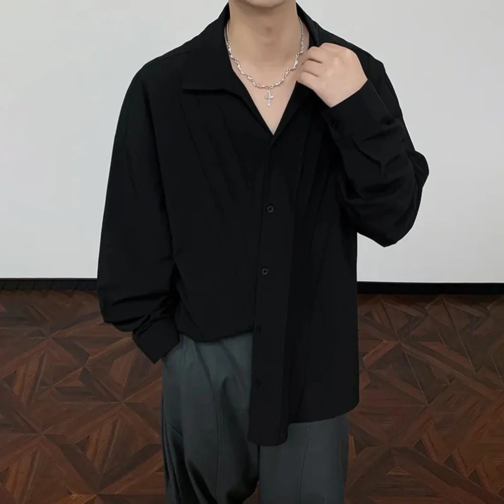 

Мужская зимняя рубашка с длинным рукавом в американском ретро-стиле, модная, трендовая, свободного кроя, повседневная, нишевая, в стиле High Street