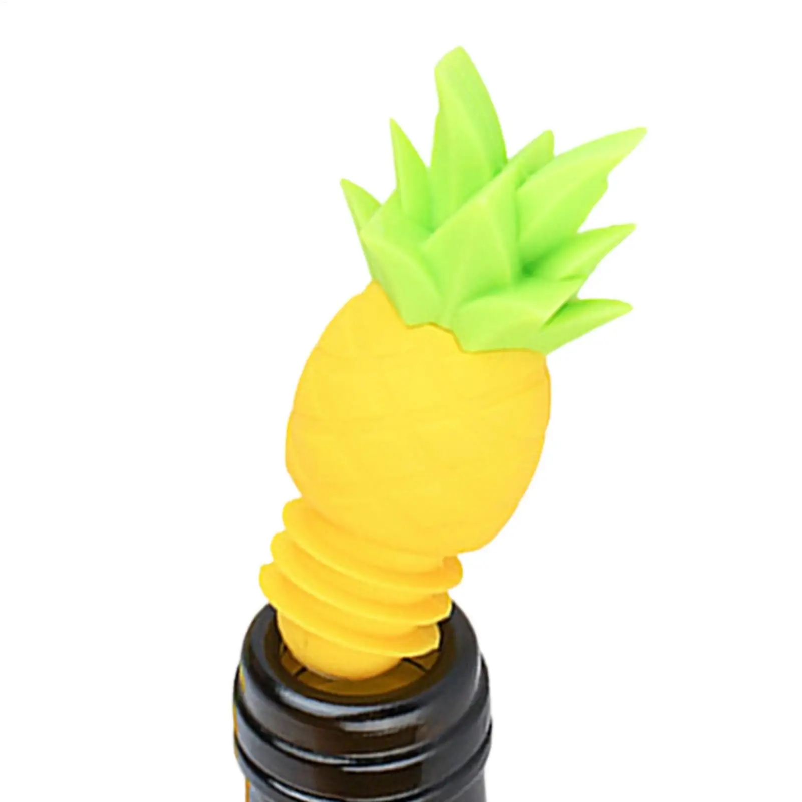 Wine Stopper Reusable Pineapple Shape Beverage Preservation Wine Stopper Funny Bottle Topper for Brandy Champagne Vodka Beer