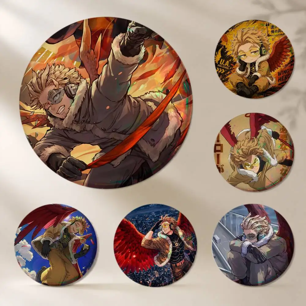 B-BNHA Hawks M-MHA Brooches Cartoon Badge Pins Backpack Hat Accessories Friend Gift