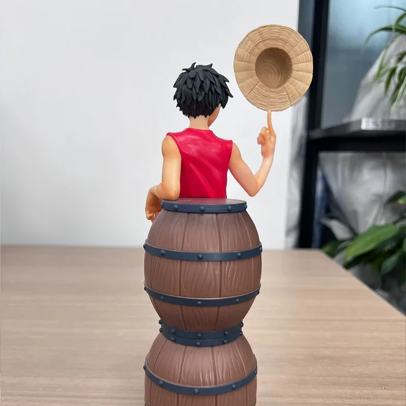 Ichiban Kuji One Piece A Reward Wine Barrel Luffy Decoration Model Bandai Japanese Comics Peripheral Ornaments Action Figures