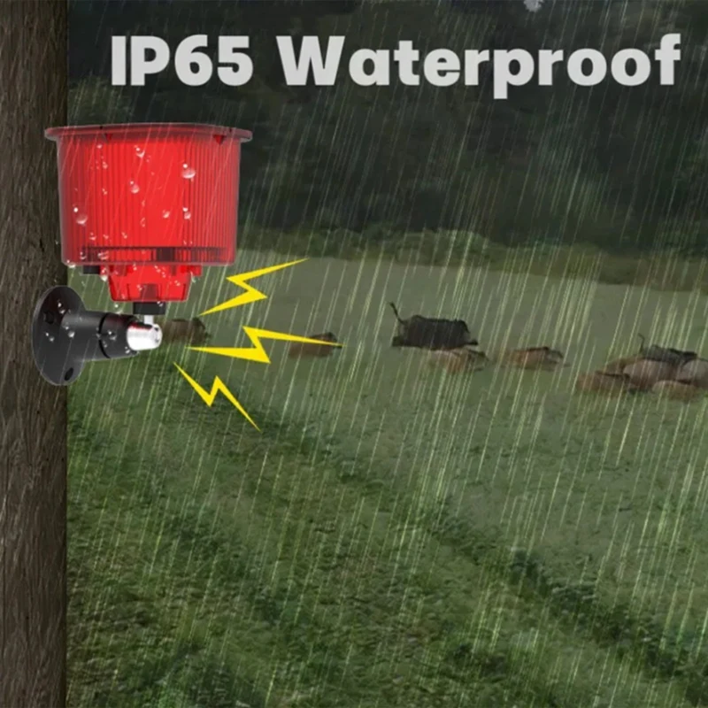 New Solar Bird Repeller, Timed Recording Loudspeaker, Sound And Light Alarm To Protect Rice Fields Or Orchards