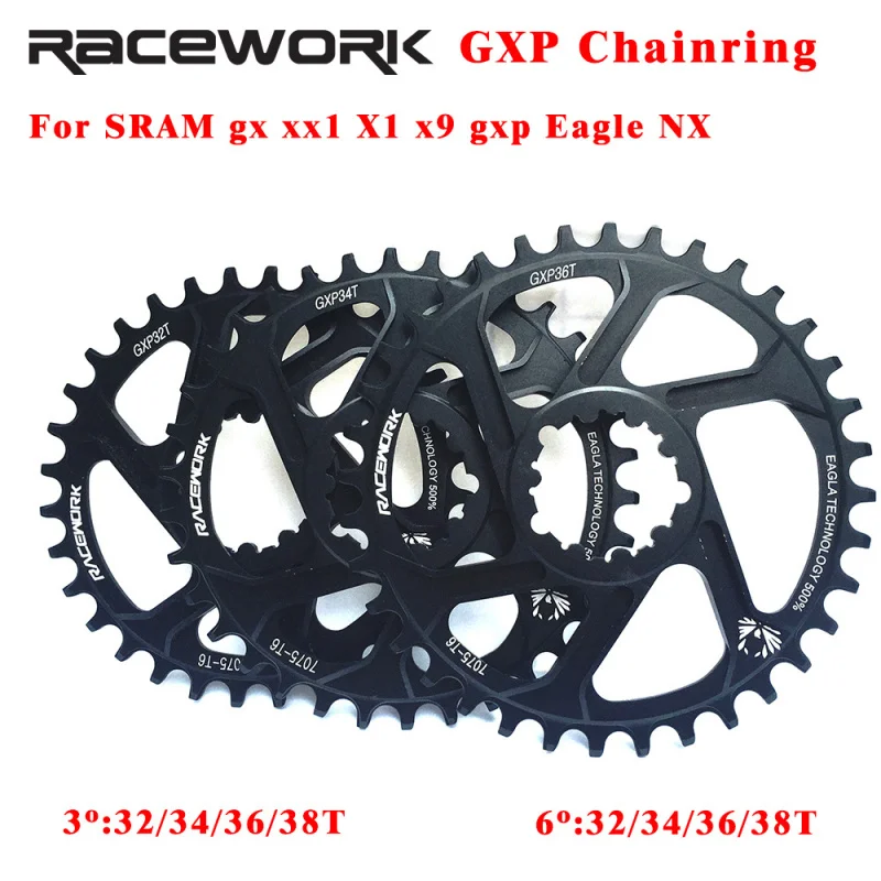

Mountain Bike Single DiscGXPDirect Mount Integrated Drive Positive and Negative Gear Disk Disc32/34/36/38T 3/6mm