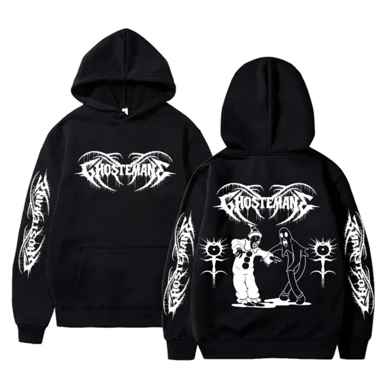 

Limited Ghostemane Graphic Hoodie Men Women Hip Hop Vintage Oversized Sweatshirt Men's Gothic Rock Casual Hoodies Fleece Clothes