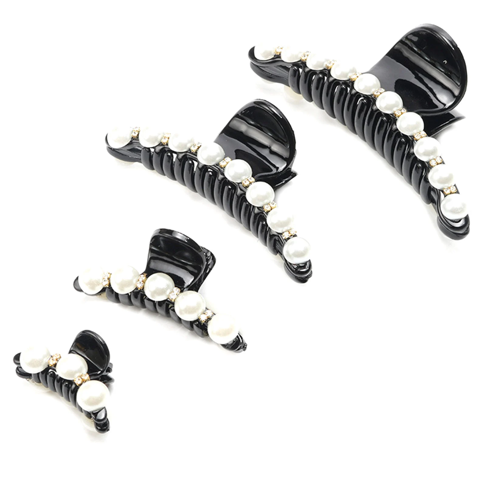 Women's Summer Pearl Claw Hairclip All- Easily Wear Hairclip for Thick or Thin Hair Straight or Curly Hair