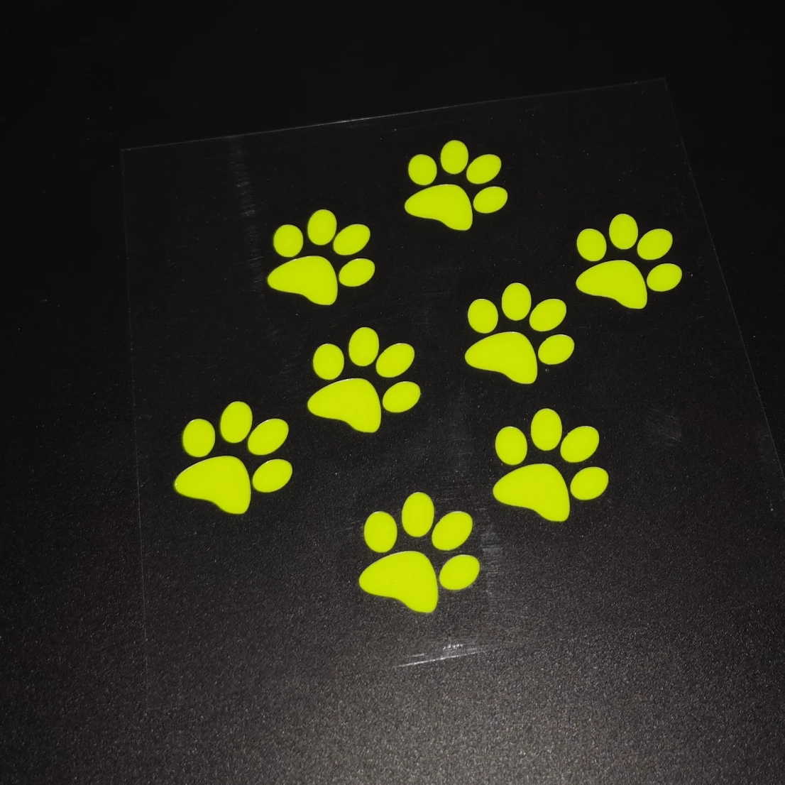 Motorcycle Cute Cat Paw Print stickers Helmet Waterproof Reflective Decal