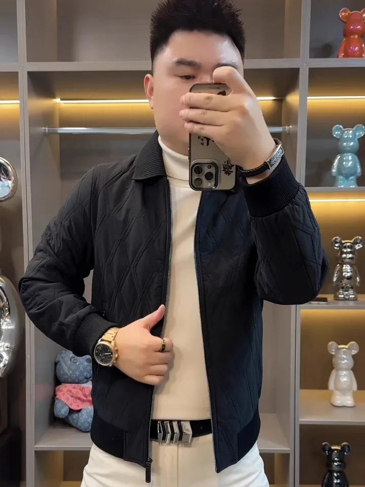 

Men's Autumn Winter New Thin Cotton Stand Collar Jaet Outerwear Trendy Versatile High Quali Comfortable Stand Fit Long...