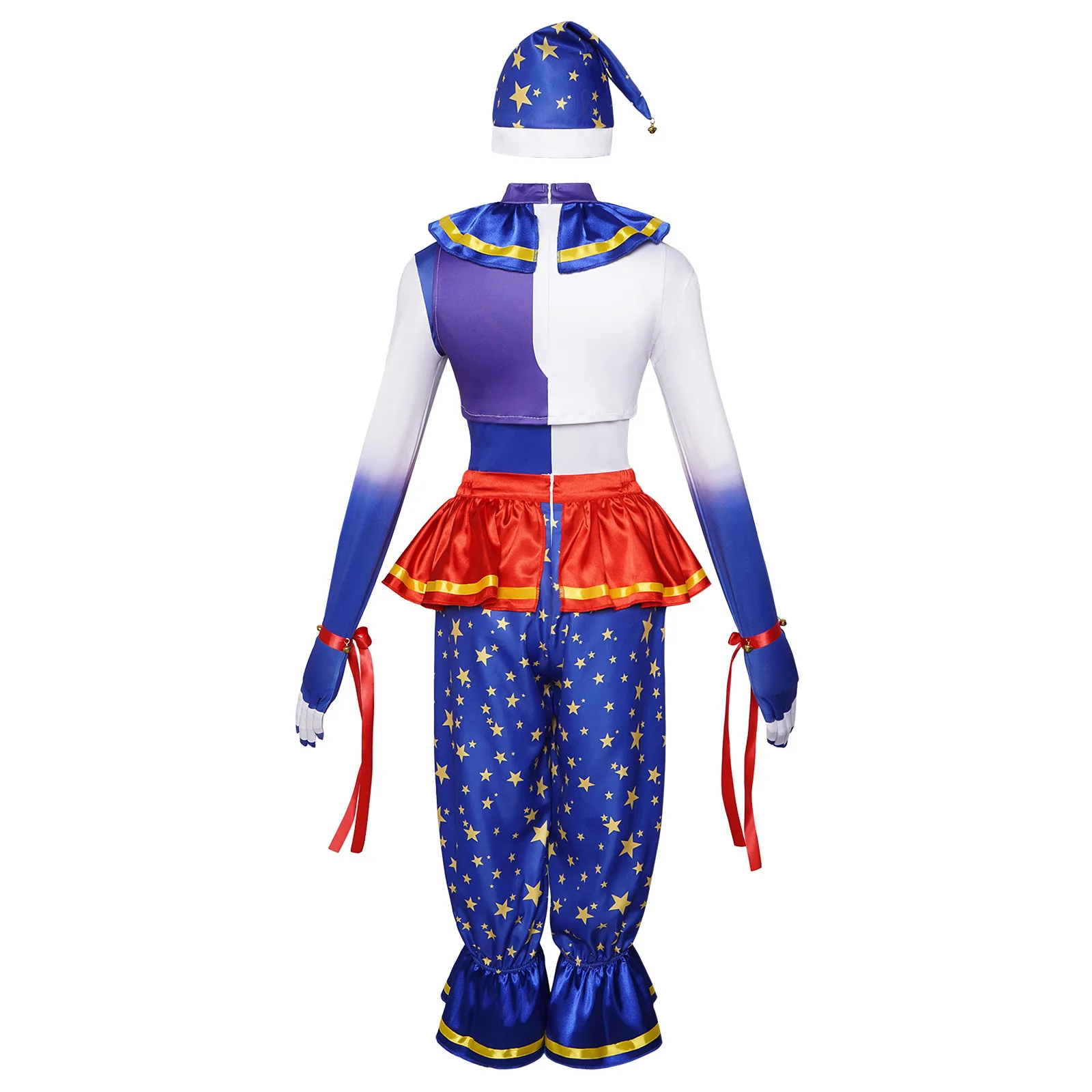 Disfraz de Payaso de Security Breach x Moonfall Inspirado en Anime para Fiesta Navideña, Traje de Cosplay con Temática de Navidad para Juego de Rol