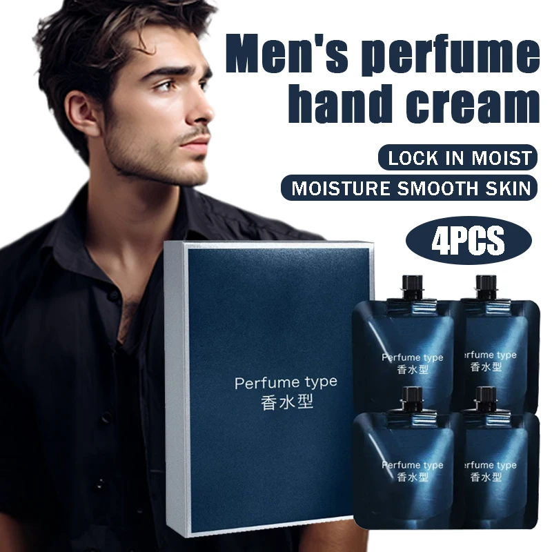 4PCS Men's Moisturizing Hand Cream, Perfume Hand Cream, Deeply Moisturizes Hands, Protects Hands, Prevents Dryness