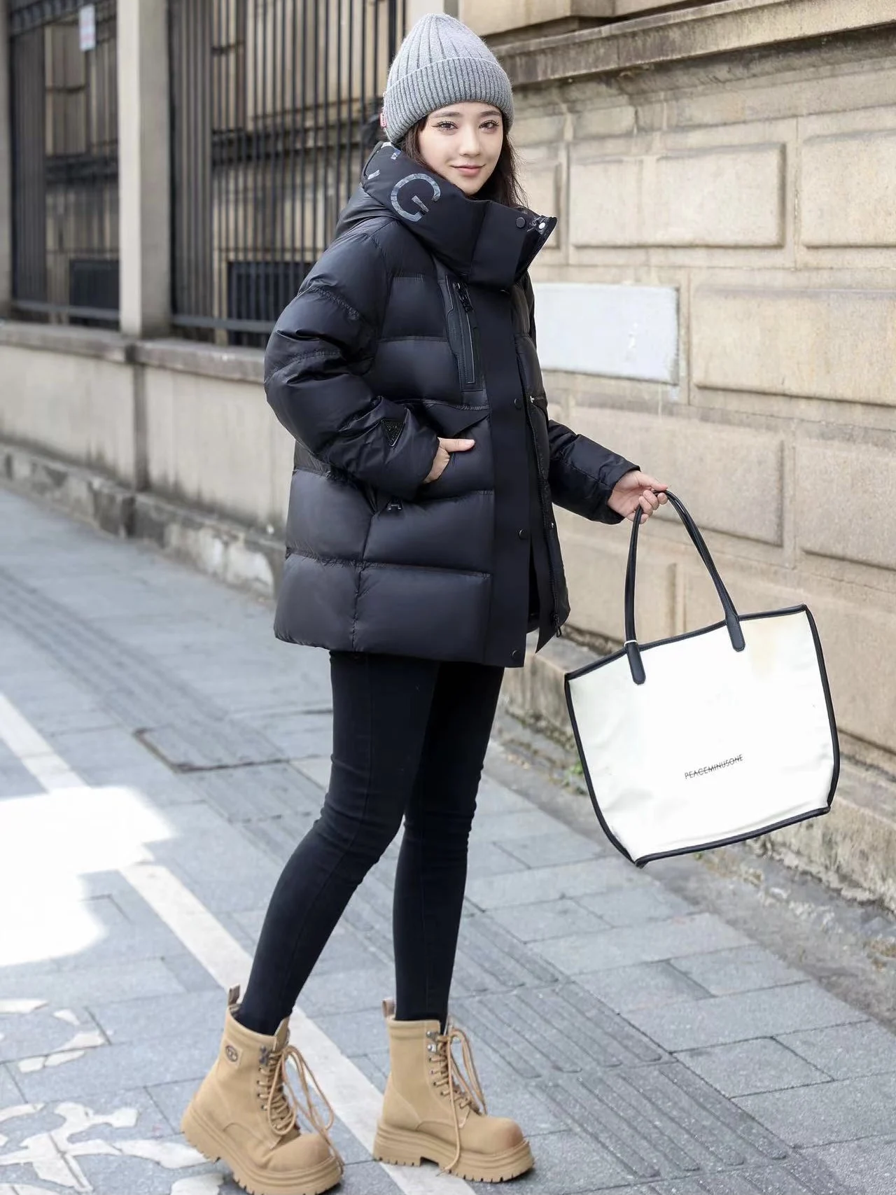 الشتاء الأسود لامعة مقنعين أسفل سترة المرأة الأبيض بطة أسفل باركر أسفل السترات الإناث سميكة الدافئة مقاوم للماء أبلى معطف #4