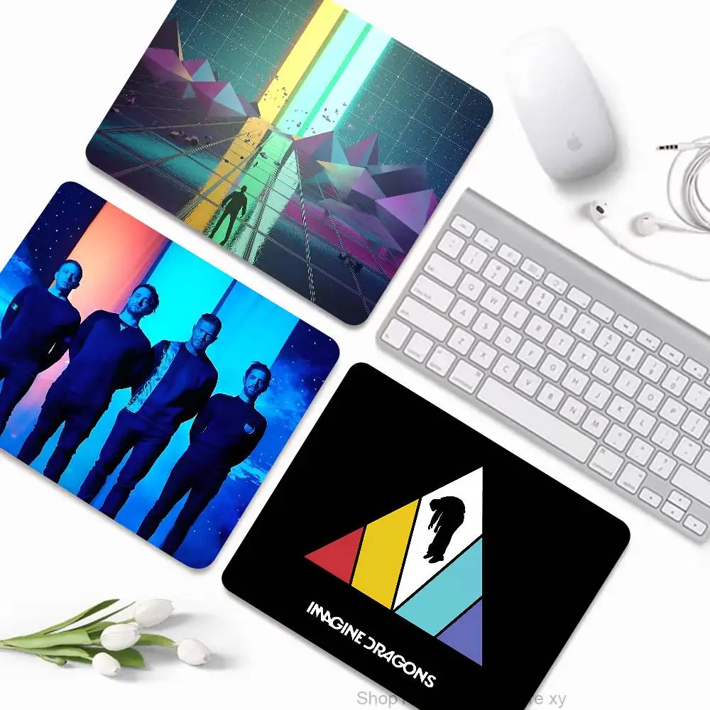 Popular Band I-Imagine D-Dragons Mousepad Small LockEdge Mouse Pad For Gamers Computer Desk Pad Rectangular Anti-slip Rubber