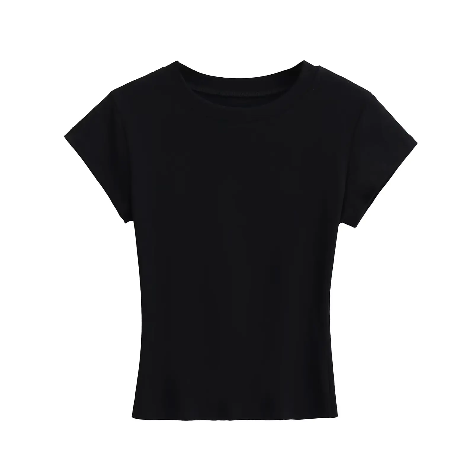 سليم صالح ort Sve جولة Ne الأساسية تي شيرت لون نقي الشارع Sle الصيف Faion عاصف فتاة أعلى Quali السيدات المحملة #2