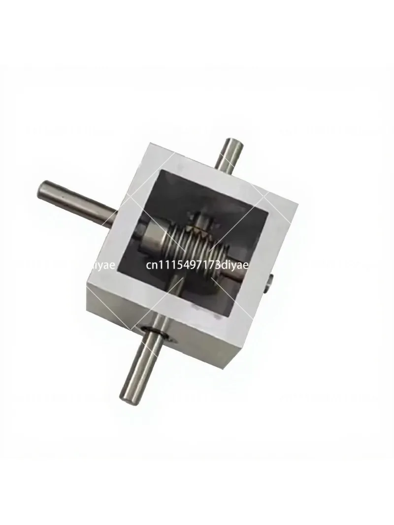 Right Angle Worm Gear Reducer 90 Degree Gearbox 1:30 Ratio Double Output Shaft 8mm Mini Speed Reducer