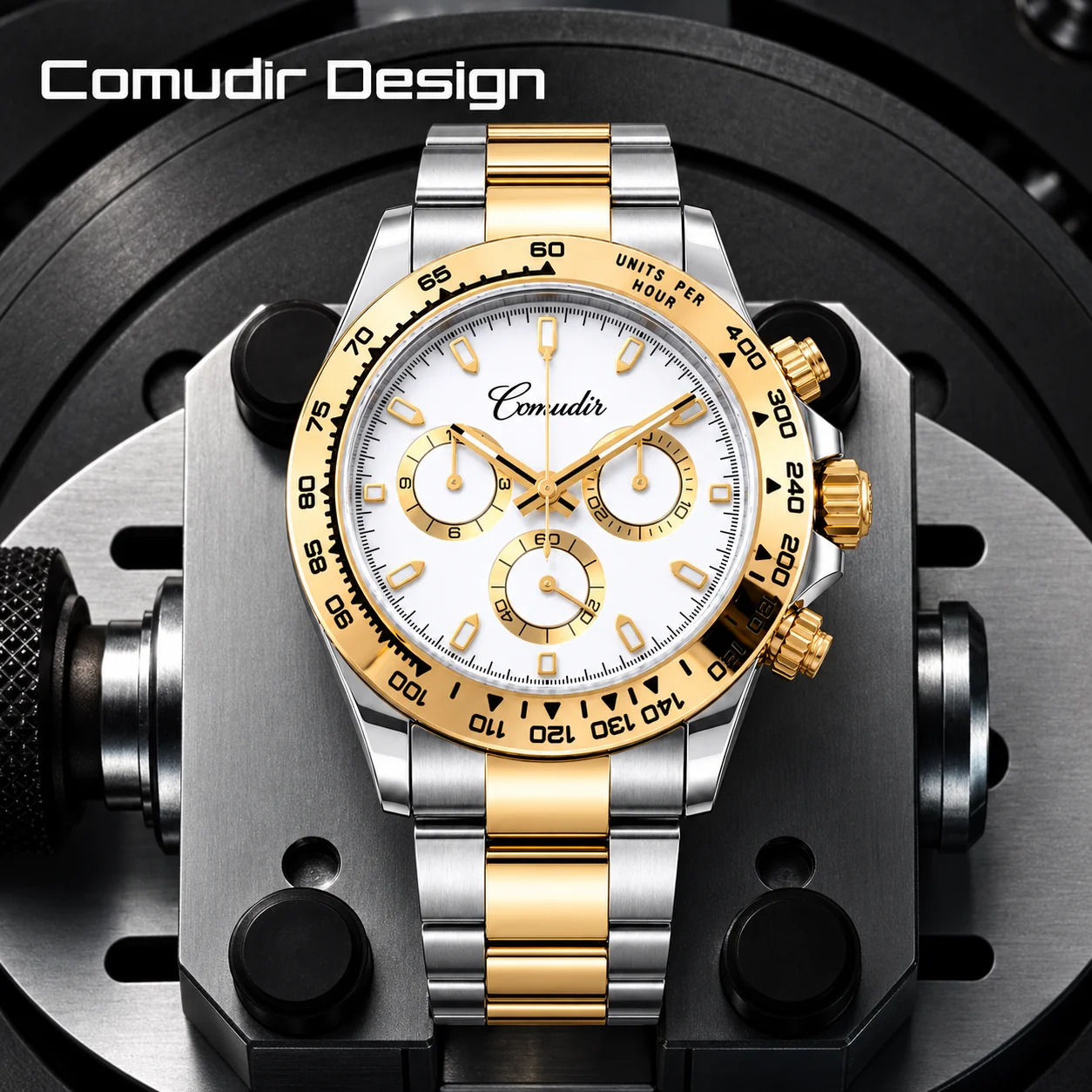 Camudi New Custom Men's 40mm 904L Stainless Steel Automatic Mechanical Luxury Watch—Water-Resistant with Adjustable Strap