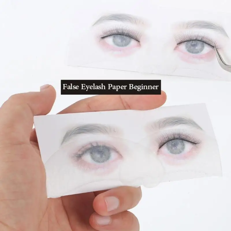 Tarjetas de pestañas postizas para principiantes, tabla de mapa de pestañas, pestañas finas, herramienta de entrenamiento de maquillaje reutilizable, ojos simulados, 10 Uds.