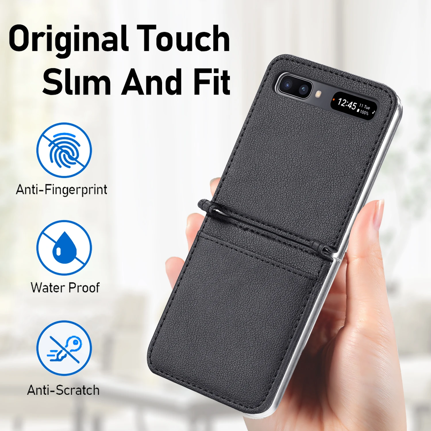 Protective Leather Coque Case for Samsung Galaxy Z Flip2 5G Flip 2 1 Flip5 Flip6 Flip4 Flip3 Flip 6 5 4 3 Phone Accessories