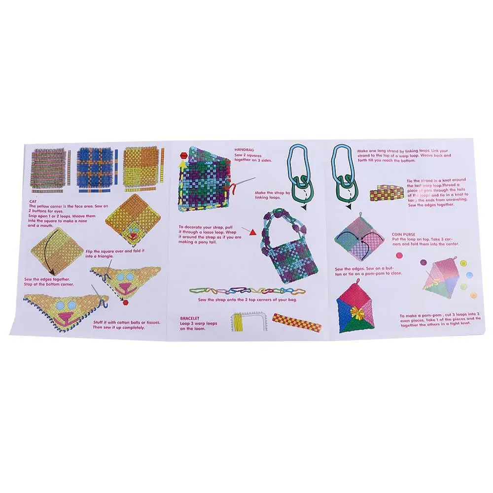 

Handcraft Pot Holder Loom Knitting Kits Loom Frame Knitting Potholder Loops Crafts Kit Elastic Crafting Kit