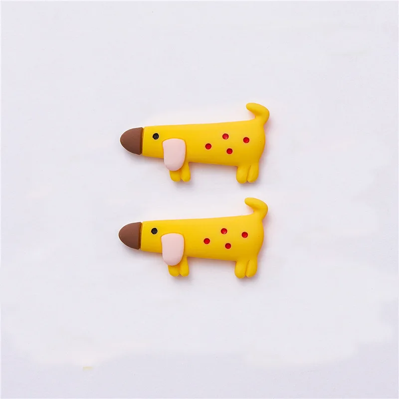 كابوشون بظهر مسطح على شكل حيوانات كرتونية ، زينة كاواي حرفية ، أجزاء ديكو للهاتف ، إكسسوارات أقواس شعر ذاتية الصنع ، تمساح ، ثعلب ، بطة ، 5 * *