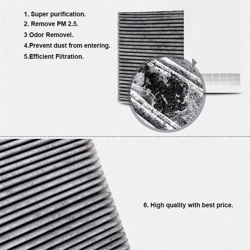 2pc Cabin Air Filter LHD RHD General For Bmw 5 6 7 Series F02 F06 F01 F04 F07 F10 F11 F12 F13 F18 518d 520d 520i 640 D 740 650 M