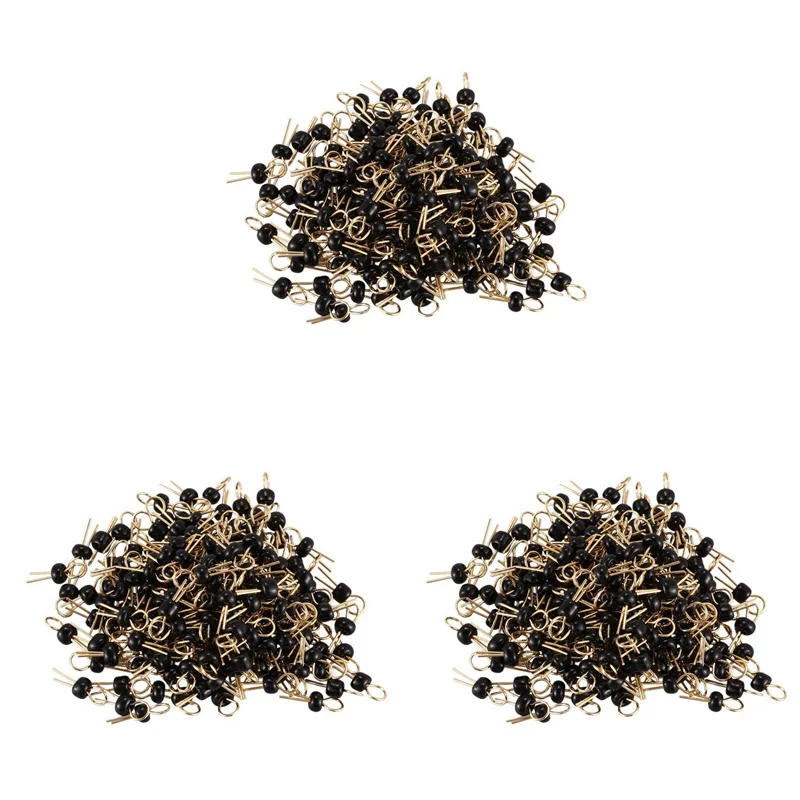GROCE-600Pcs Black Gold Tone Soldering PCB Board Breadboard Test Point Pin