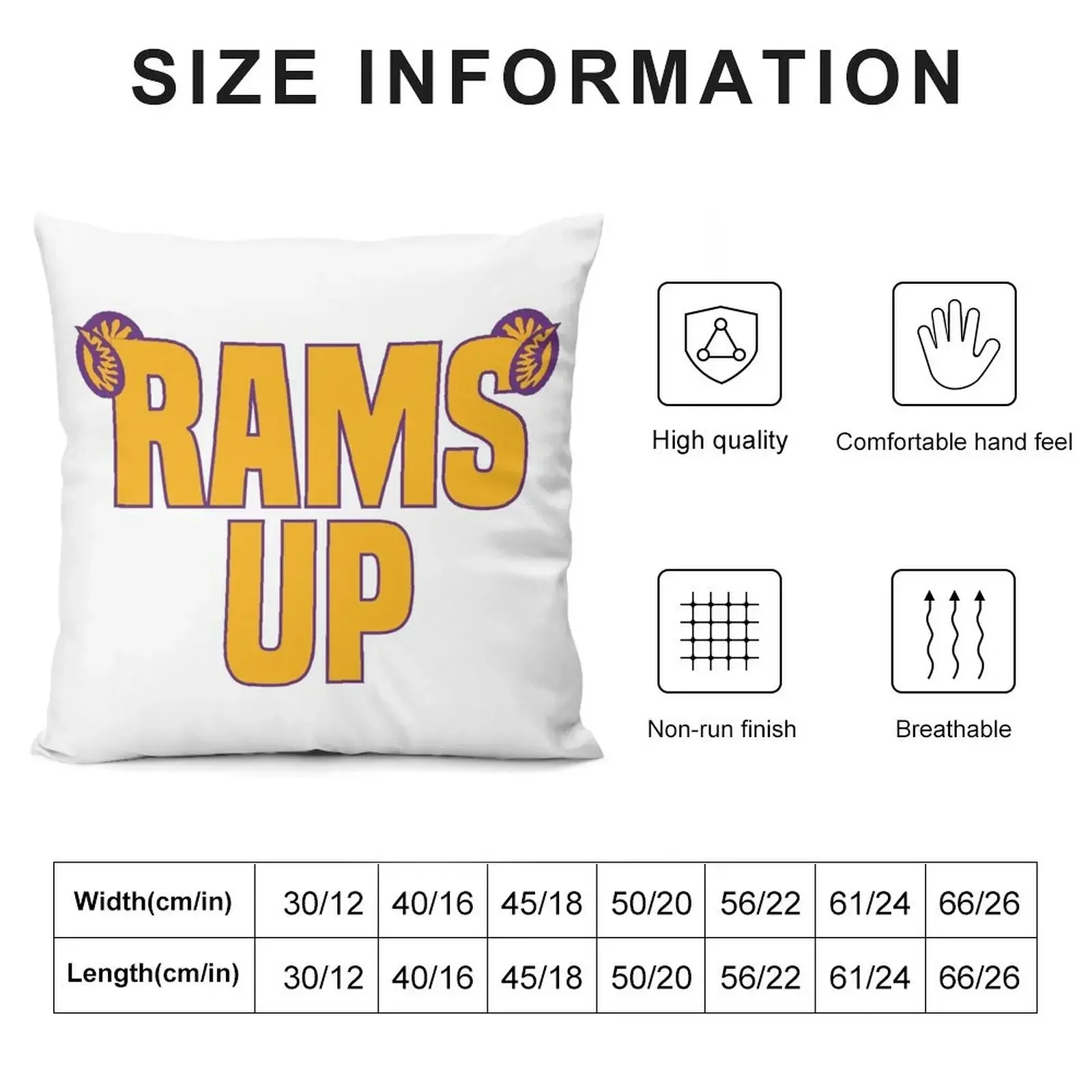 Rams Up - West Chester University Throw Pillow Sofa Cover Custom Cushion Photo pillow