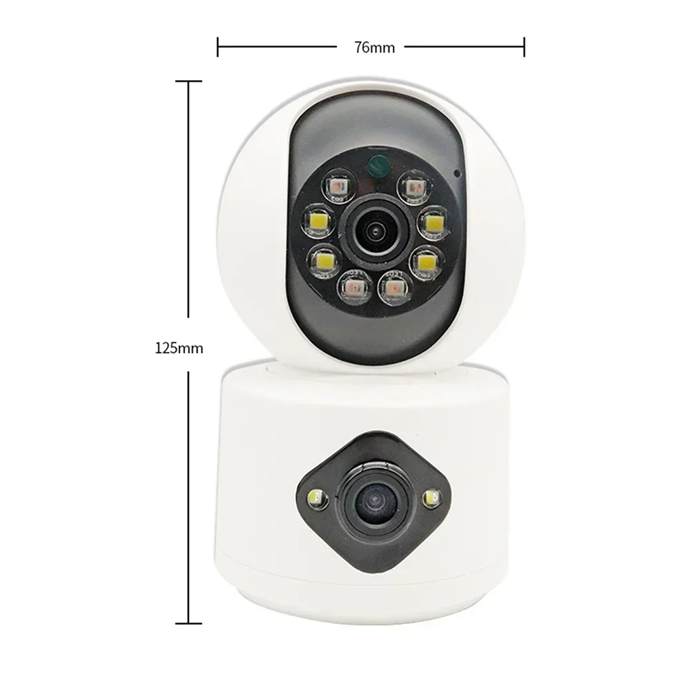 Imagem -06 - Câmera de Vigilância ip Wi-fi Pessoa Rastreamento Humanóide Lente Dupla Transmissão Remota ao Vivo para Casa Loja Escola