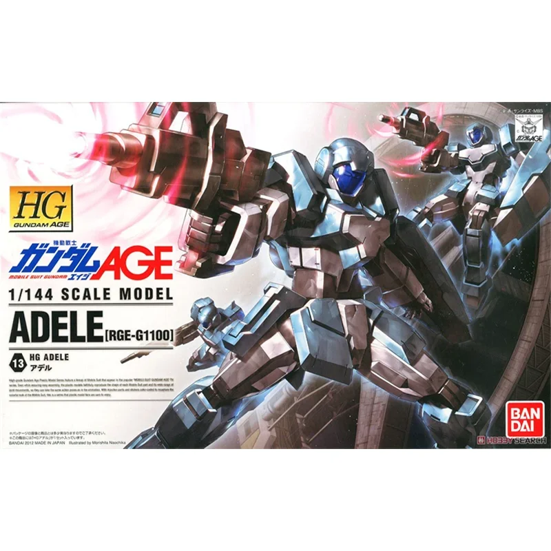 Bandai Gundam Model Kit Anime Figure HG AGE 1/144 ADELE RGE-G1100 Action Figures Collectible Ornaments Toys Gifts for Kids