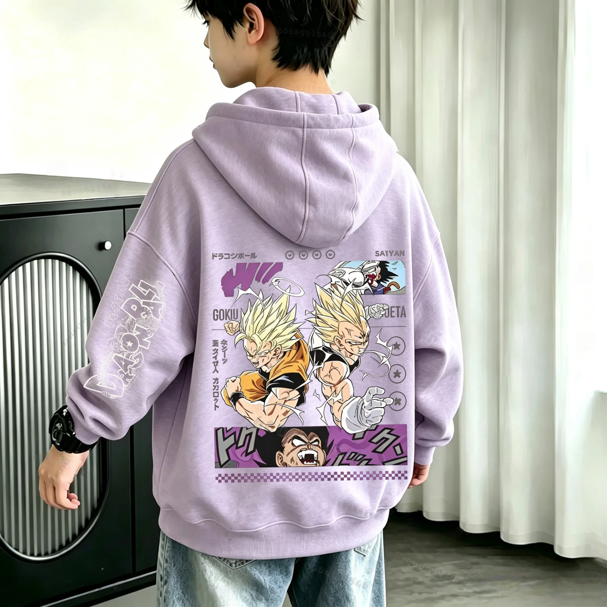 Klassischer Dragon Ball Z Goku Serie Kinderpullover, trendig, warm und bequem für Herbst und Winter. – Detail 4