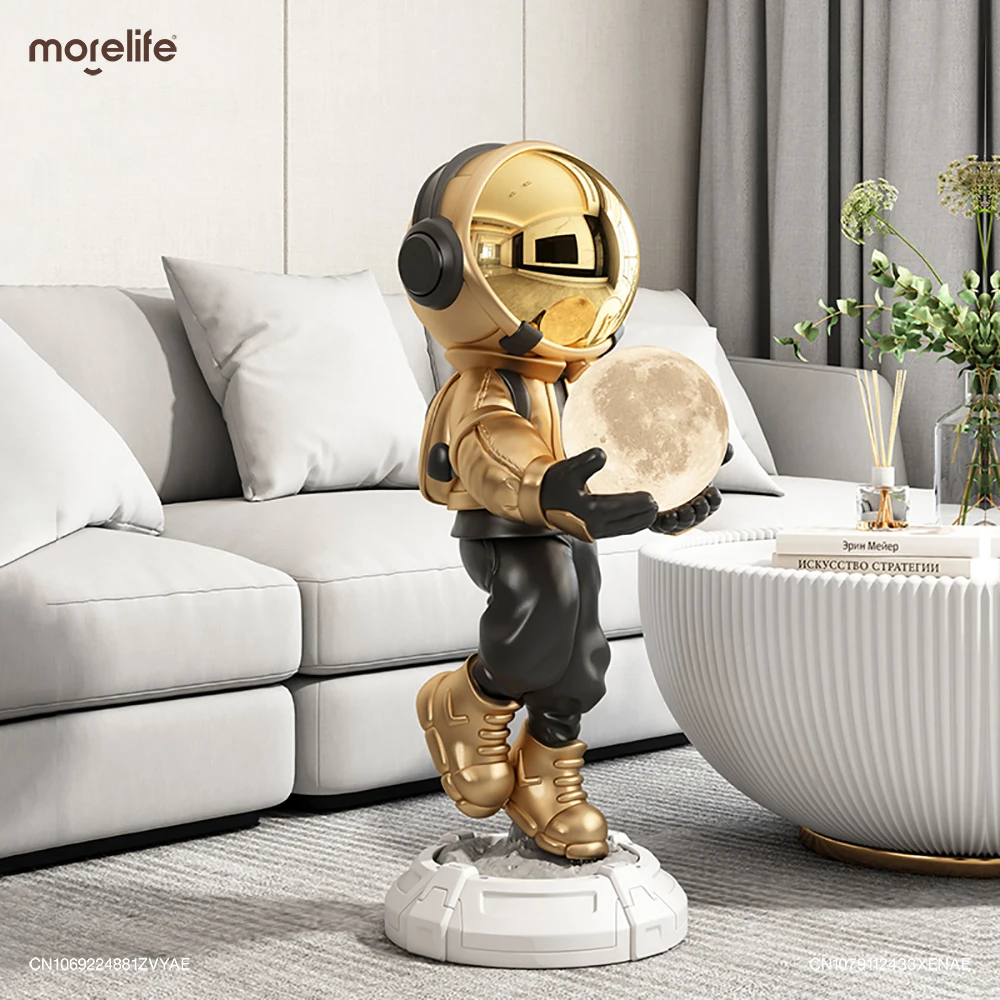 Creative Astronaut Decoration Lamp Home Decor Living Room Sofa Sculpture Bluetooth Lamp Floor Ceiling Large Ornaments Gift