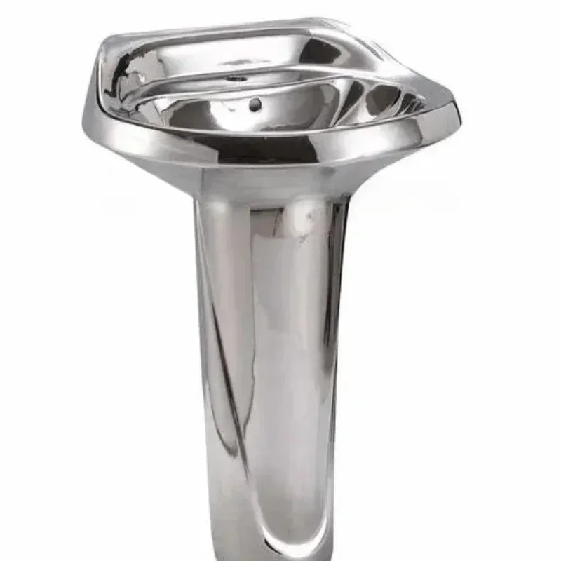 Hot selling Grace Colored Sanitary Ware Feet Bathroom Basin Sink Ceramic Foot Wash Basin Shiny Silver Color Pedestal Sink Bowl